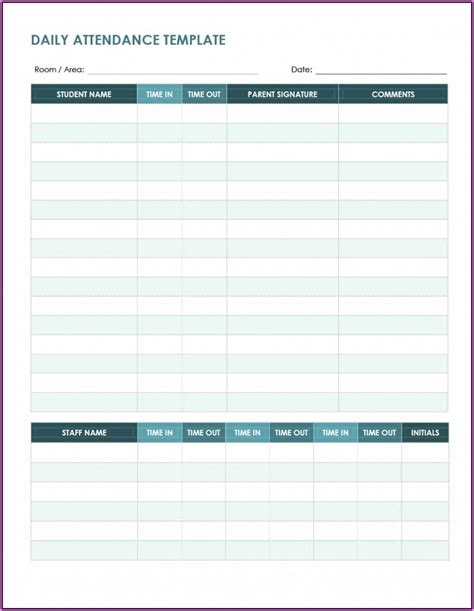 Attendance Tracker Excel Template Free