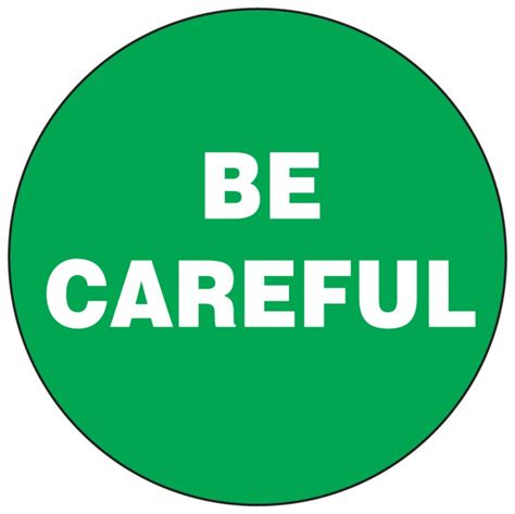 Be Careful Hard Hat Stickers Lhtl161