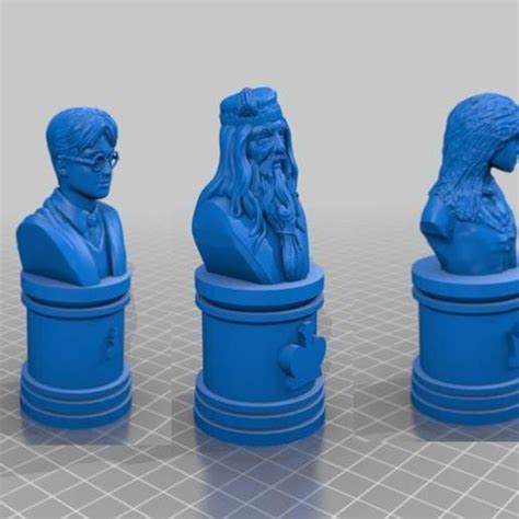 Download Free Stl File Harry Potter Chess Set • Template To 3d Print