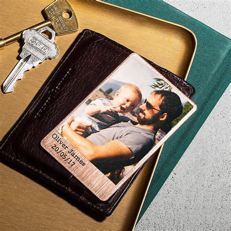 It's slightly bigger than a credit card. Personalised Solid Copper Wallet Photo Card By Oakdene ...