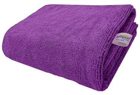 Softspun Microfiber Bath And Hair Care Towel Set Of 1 Piece 70x140 Cms