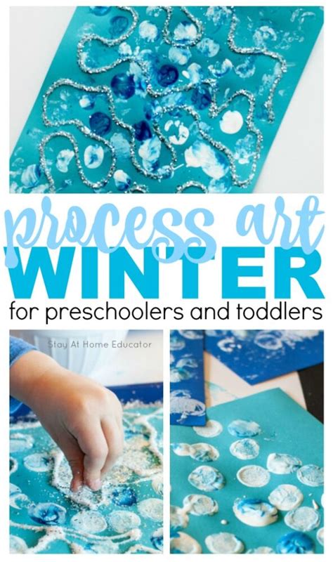 Fine Motor Winter Process Art For Preschoolers