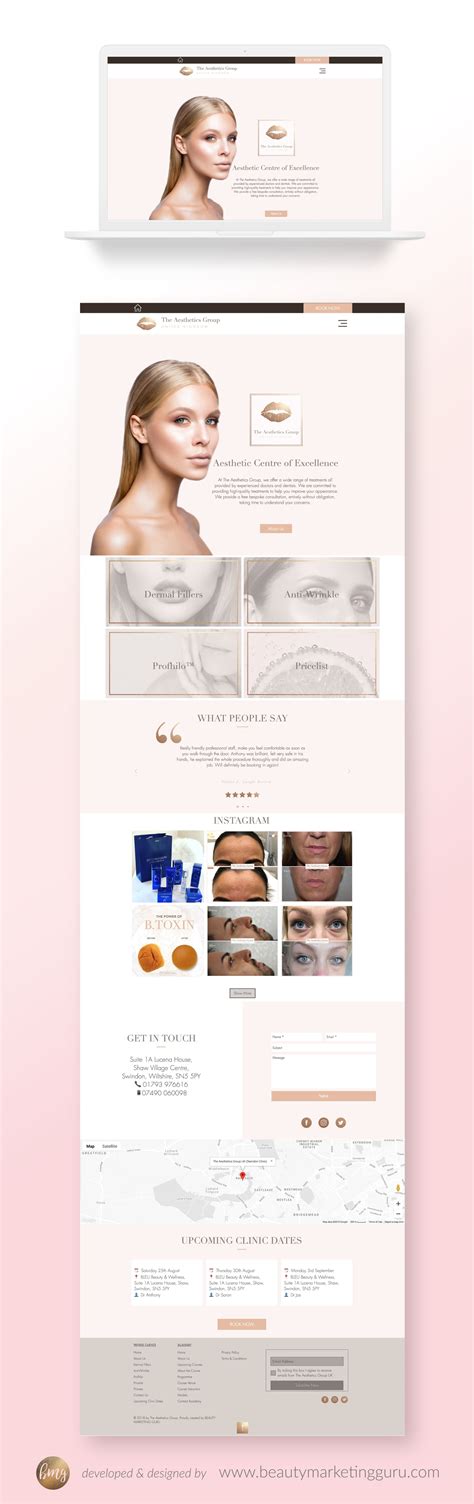 Aesthetic Company Website Design In 2021 Beauty Marketing Aesthetic