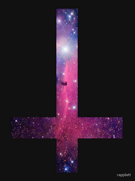 Purple Galaxy Inverted Cross Unisex T Shirt By Rapplatt Redbubble