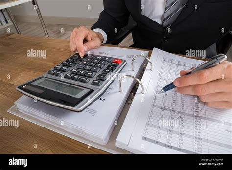 Male Accountant Calculating Tax Stock Photo Alamy