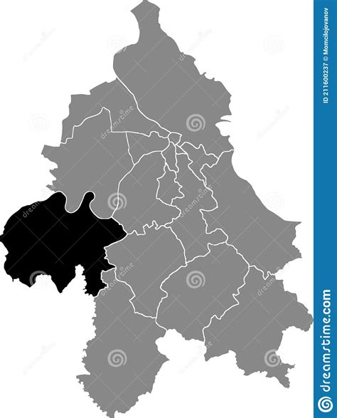 Location Map Of The Obrenovac Municipality Of Belgrade Serbia Stock