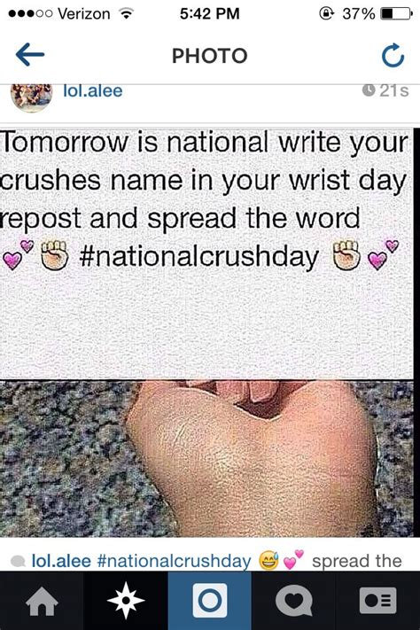 National Write Your Crush On Your Wrist Day Doc Mb Sawyer