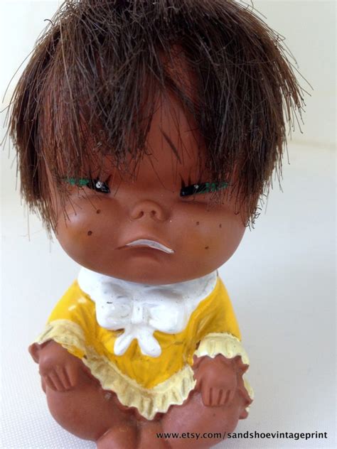 1970s Ugly Japanese Angry Baby Doll Rubber