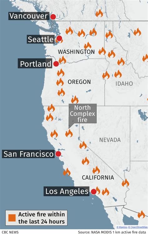 California Active Wildfires Map