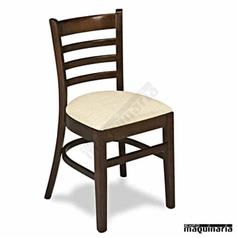 Compras en línea de sillas de oficina de una gran selección en la tienda hogar y cocina. Silla madera 1R6T tapizada hostelería color nogal