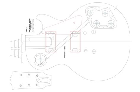 Gibson Les Paul Guitar Templates Electric Herald