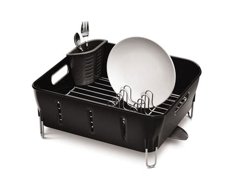 Letting dishes, appliances, and containers and pans air dry in a dish rack also tends to be a more healthful option than towel drying, since there's no question as to how 2. Simplehuman Compact Stainless Steel Dish Rack Sink Drainer ...