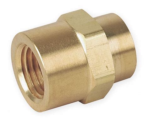 PARKER Hex Coupling Brass 1 4 In X 1 4 In Fitting Pipe Size Female