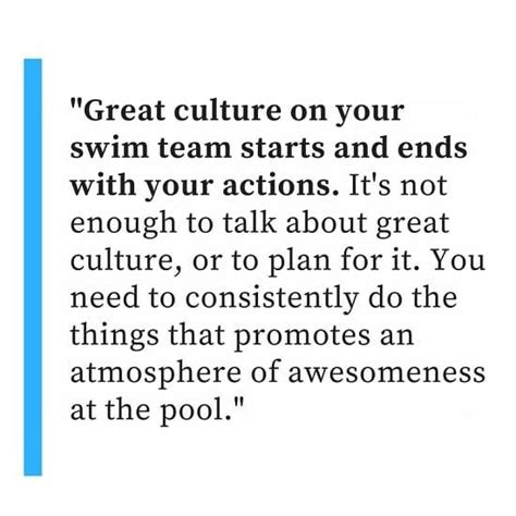10 Things Swimmers Can Do For Exceptional Team Culture Swimmer Swim