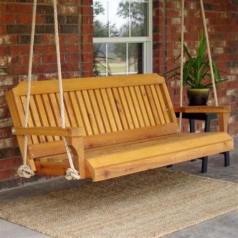 Tmp Outdoor Furniture Traditional Cedar Wood Swing