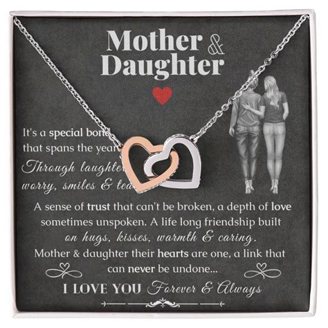 Valentines Day Ts For Daughter From Mom Mom Daughter Necklace