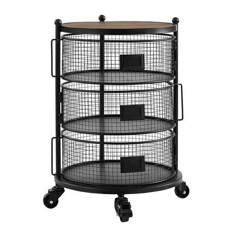 Trinity ecostorage bamboo kitchen cart. hometrends 3 Tier Round Wire Cart with Wheels | Walmart.ca ...