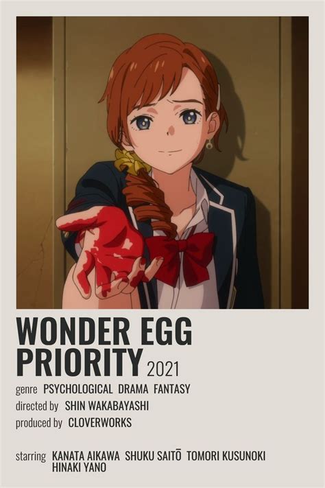 Wonder Egg Priority Poster In 2021 Anime Films Anime Printables