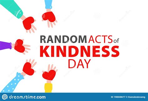 Random Acts Of Kindness Day Greeting Emblem Cartoon Vector