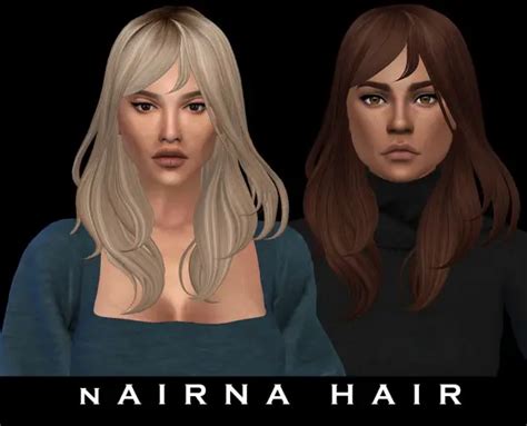 Leo 4 Sims Nairna Hair Recolored Sims 4 Hairs