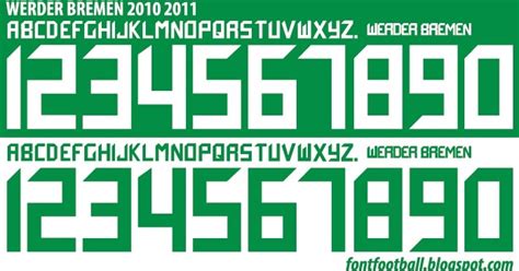 You can easily also check the full schedule. FONT FOOTBALL: Font Vector Werder Bremen 2010 2011 kit