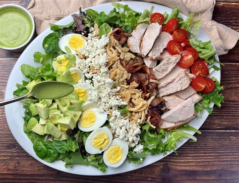 Turkey Cobb Salad With Green Goddess Dressing Julianne S Kitchen