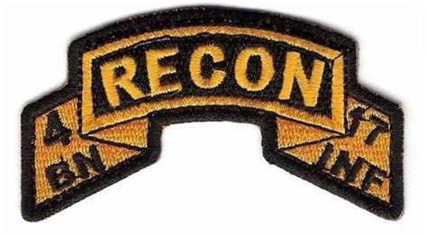 4 17 Infantry Recon Platoon Scout Platoon Tab Army Ranger Scroll