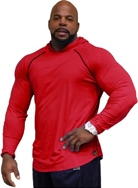 Workout Thin Hoodie Crazee Wear Bodybuilding Red Mens Clothing