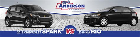2019 Kia Rio Vs 2019 Chevy Spark Near Skokie Il Mike Anderson Chevy