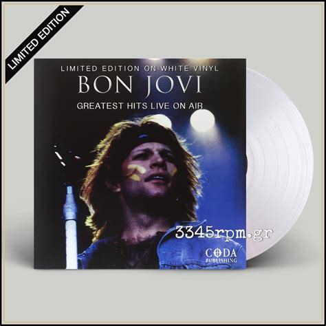 Bon Jovi Greatest Hits Live On Air White Vinyl Lp Limited Edition