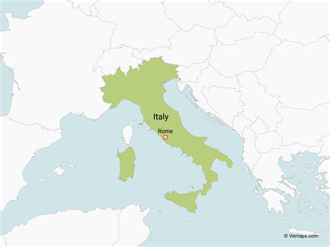 Italy Map Italy Is Bordered By The Adriatic Sea Tyrrhenian Sea