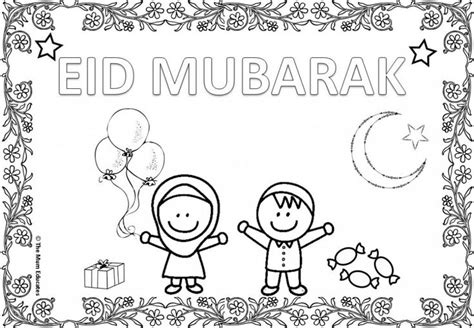 pin  eid mubarak coloring pages