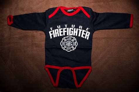 Future Firefighter Navy Onesie I Support Firefighters Firefighter