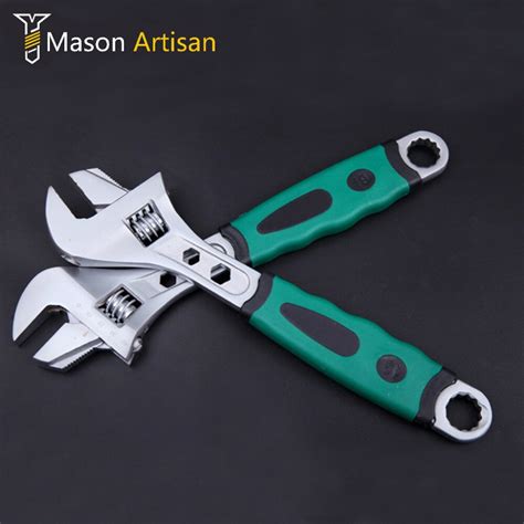 1piece Adjustable Wrench 8 10 12 Universal Wrench Pipe Wrench Dual