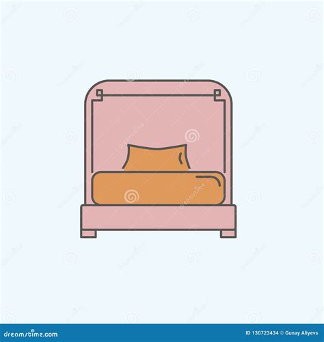 Single Bed Icon On White Background Stock Illustration Illustration