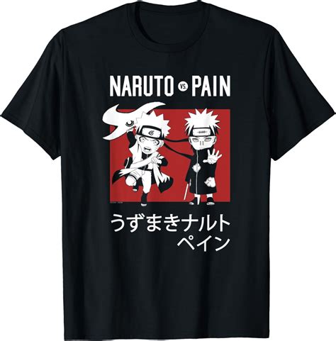 Naruto Shippuden Naruto Vs Pain T Shirt Clothing