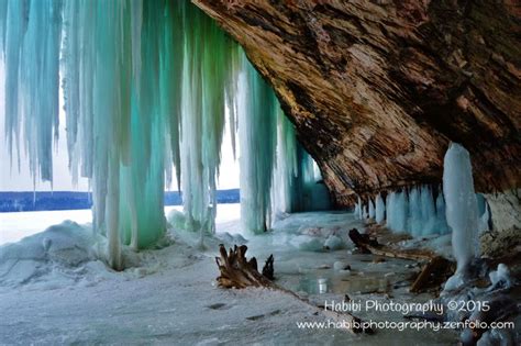 The Grand Island Ice Caves Near Munising Michigan Are Something To