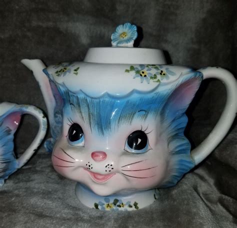 Vintage Lefton Miss Priss Teapot Wsugar And Creamer 1516 4 Cup Ebay