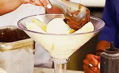 Gif K Gifs Food Chocolate Ice Cream N Fruit Banana Desserts Whipped Cream Banana Split