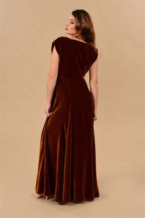 Carole Silk Velvet Cowl Neck Dress Order An Elegant Vintage Dress