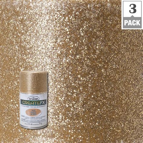 How do you make gold paint with water colors? Testors CreateFX 2.5 oz. Gold Glitter Spray Paint (3-Pack)-79630 - The Home Depot