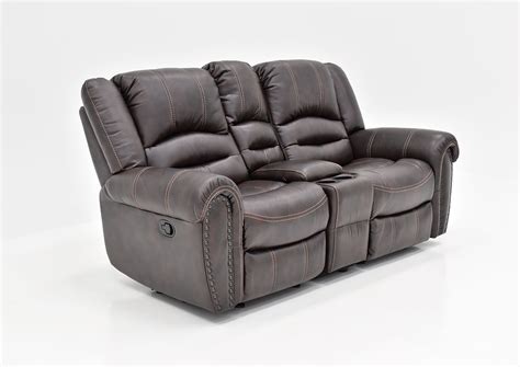 Torino Reclining Loveseat With Console Brown Home Furniture Plus