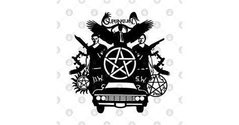 Supernatural Dw And Sw Silhouette Supernatural Long Sleeve T
