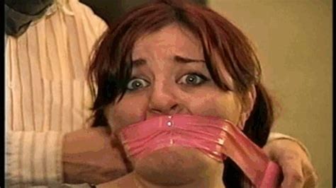 YR OLD REAL ESTATE BROKER IS MOUTH STUFFED CLEAVE GAGGED GAG TALKS HANDGAGGED WRAP TAPE