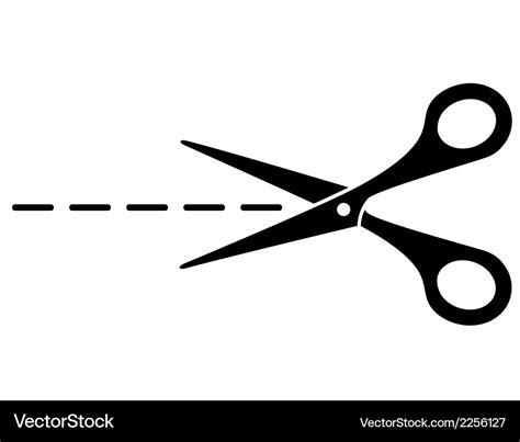 Cut Lines And Scissors Royalty Free Vector Image