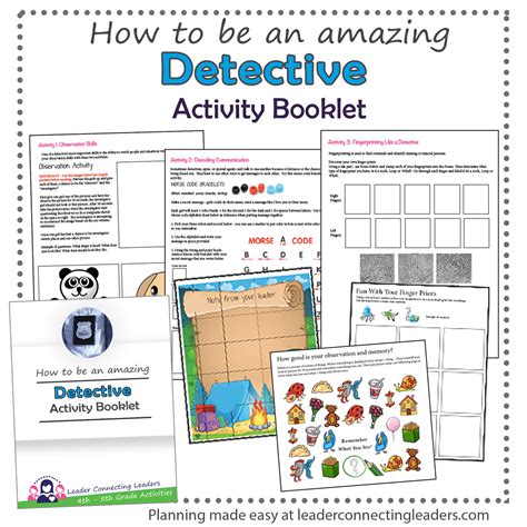 Detective Activity Booklet Leader Connecting Leaders