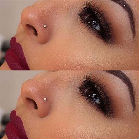 Classic Tiny Stud In Silver Classic Nose Stud Gold Silver Crystal