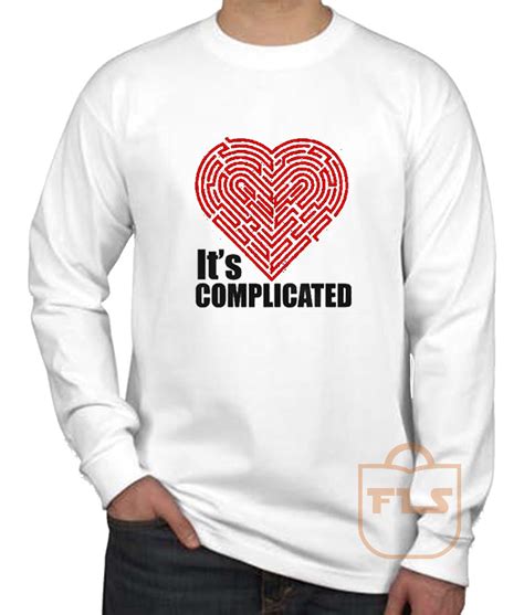Its Complicated Heart Long Sleeve Shirt Feroloscom