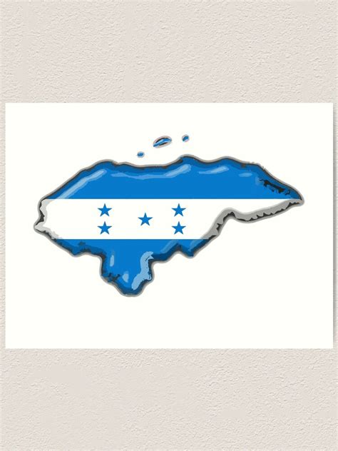 Lamina Artistica Mapa De Honduras Con La Bandera De Honduras De Images Sexiz Pix