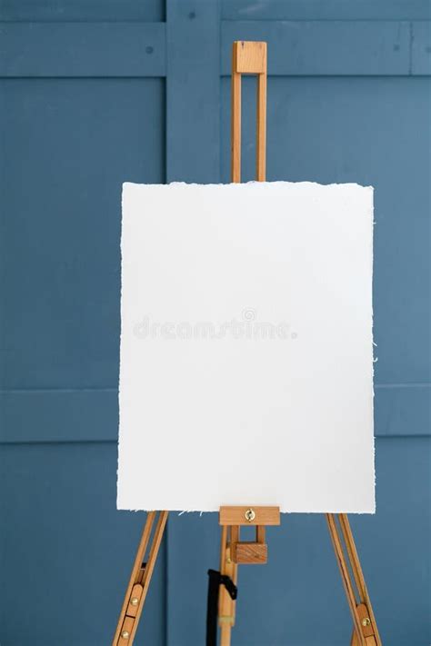 Art Painting Inspiration Blank Canvas Easel Stock Photo Image Of